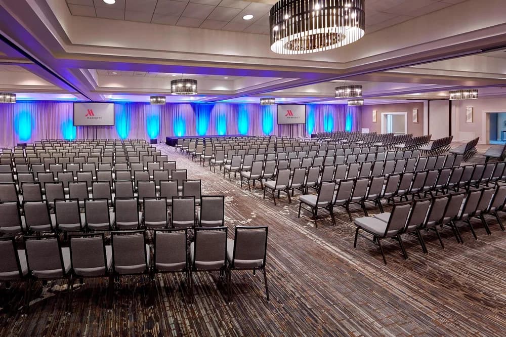 Rio Vista Ballroom in a theater setup at San Diego Marriott Mission Valley